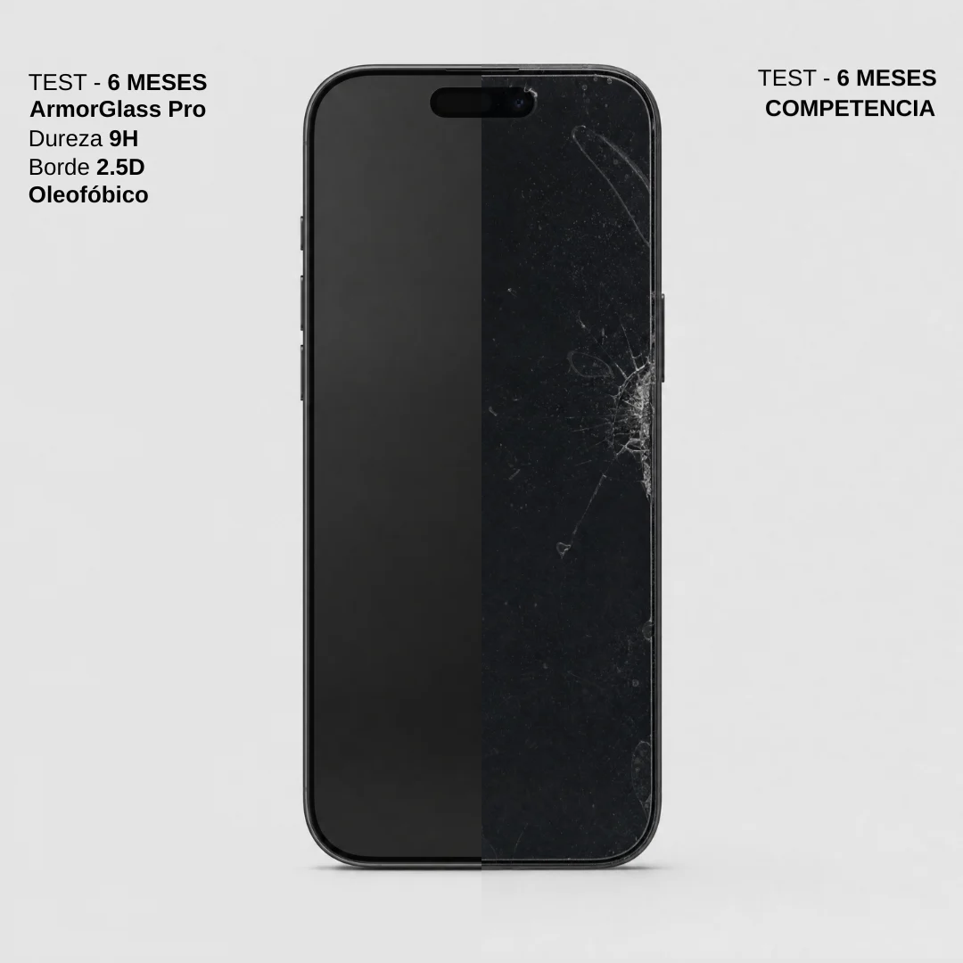 ArmorGlass Pro - Vidrio Templado Premium para iPhone con Aplicador Automático
