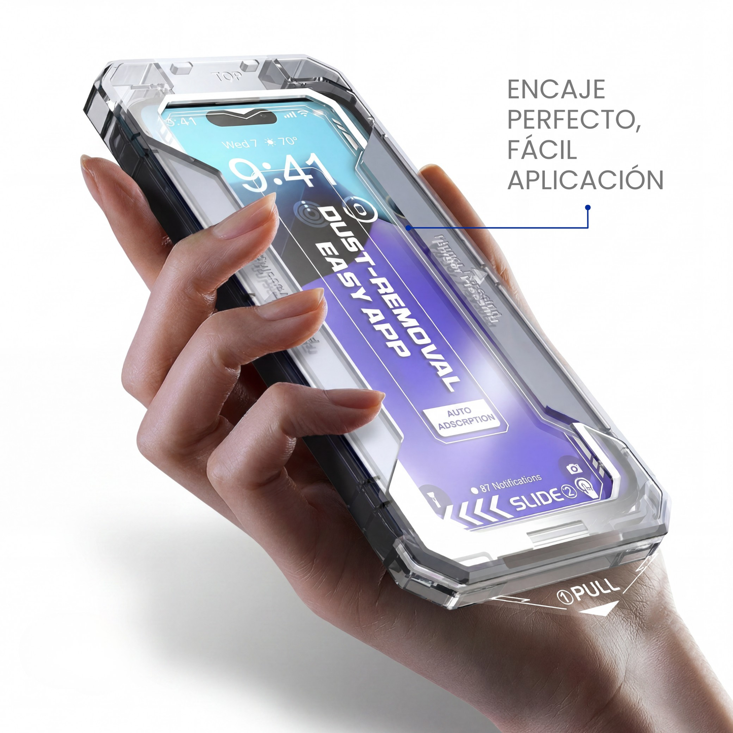 ArmorGlass Pro - Vidrio Templado Premium para iPhone con Aplicador Automático